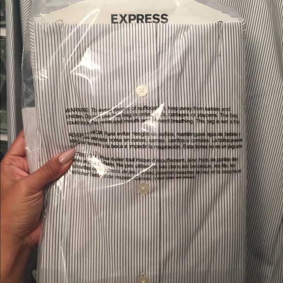 EXPRESS men’s contrast fitted collar shirt XL - Picture 5 of 5